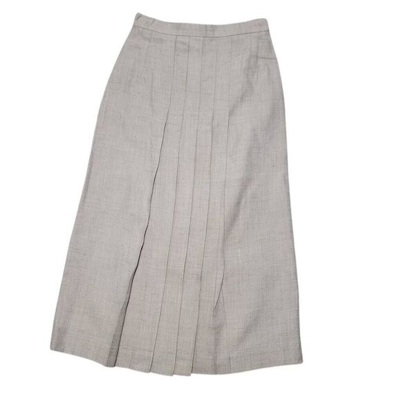 Michelle Stuart Skirt Suit Women's Sz 4 Tan Multi Plaid Padded Shoulder 2 Piece - Picture 5 of 12